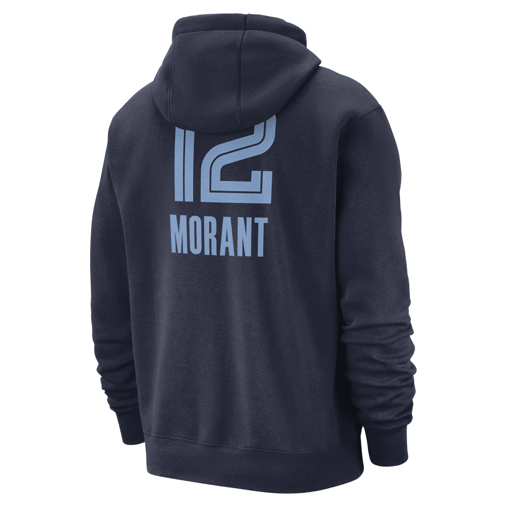 Ja Morant Memphis Grizzlies Club Men's Nike NBA Pullover Hoodie 'Navy' â LondonShop Maroc