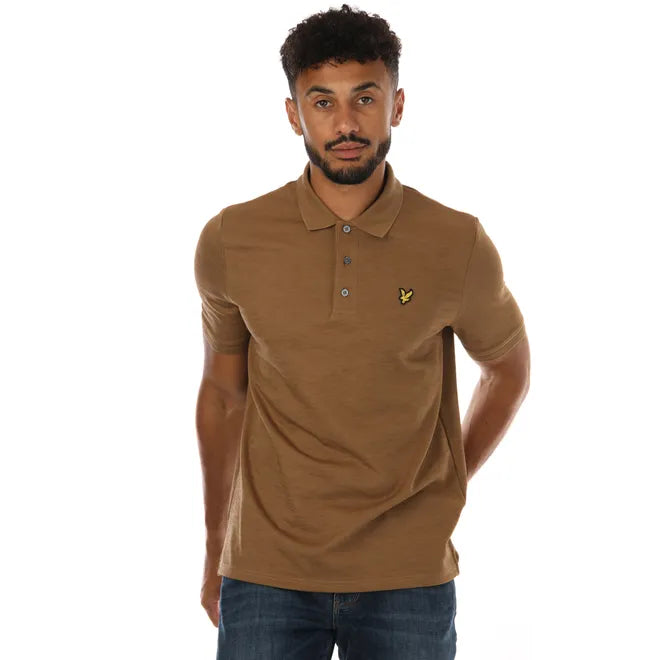 Lyle & Scott Men's Pique Polo T-Shirt - Cotton Blend Crew Neck Short Sleeve Tee