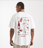 ASOS DESIGN relaxed t-shirt with back print in white.