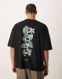ASOS DESIGN oversized T-shirt with palm Palermo graphic in black.