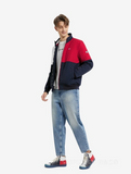 Tommy Hilfiger Men's Trendy Red, White and Blue Color Block Embroidered Logo