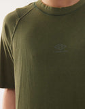 Umbro washed high neck boxy oversized t-shirt in green.
