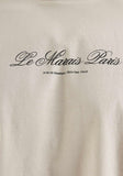 T-shirt oversize graphic in beige