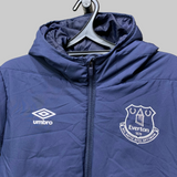 Everton Football Quilted Coaches Parka Bench Jacket Coat Umbro