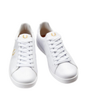 FRED PERRY WHITE LEATHER SNEAKER TRAINERS
