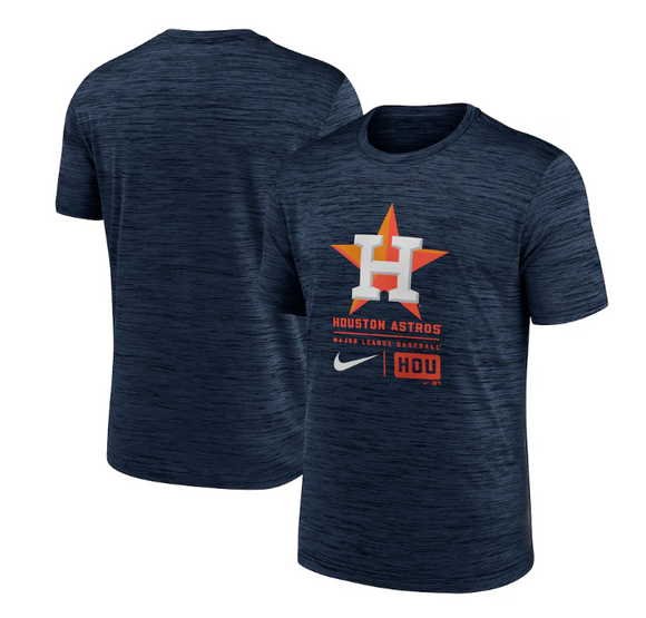 Men's Houston Astros Nike Navy Large Logo Velocity T-Shirt