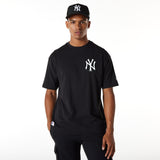 NEW ERA NEW YORK YANKEES MLB BIG LOGO OVERSIZED BLACK T-SHIRT BLACK 12195450