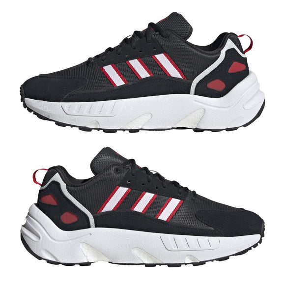 adidas Originals ZX 22 BOOST Trainers in Black white red