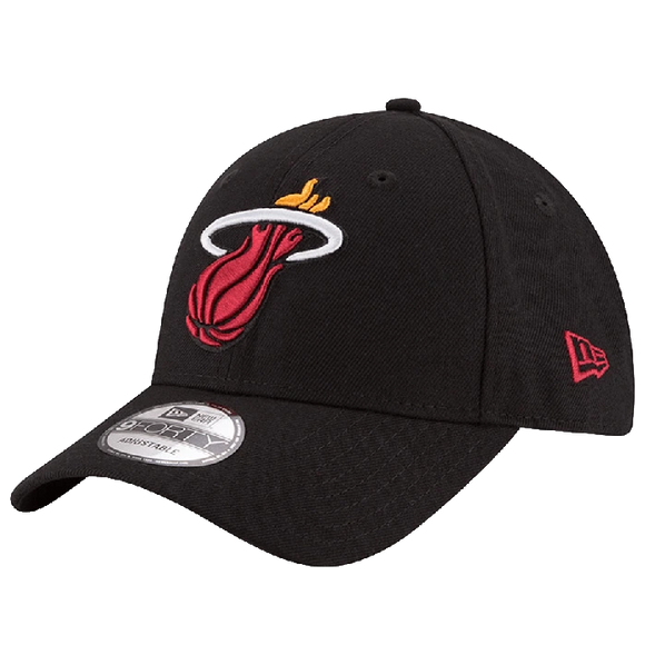 Official New Era Miami Heat League Black 9FORTY Adjustable Cap