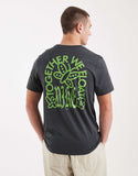 Nike Club graphic back print t-shirt in dark grey.