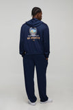 Oversized Boxy Zip Through Tricot Hoodie And Baggy Jogger Tracksui