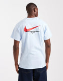 Nike Swoosh graphic back print t-shirt in blue