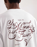 ASOS DESIGN oversized t-shirt with text back graphic in white .