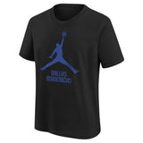 Youth Dallas Mavericks Jordan Brand Black Essential Jumpman Logo T-Shirt