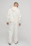 Oversized Boxy Official Flower Graphic Zip Through Hooded Tracksuit