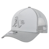 Athletics New Era Gray Color Pack A-Frame 9FORTY Trucker Adjustable Hat