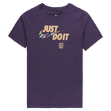 England Nike Just Do It T-Shirt - Dark Raisin - Kids