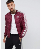 adidas Originals Quilted Superstar Jacket In Red