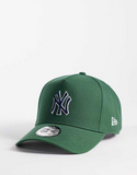 New Era NY Yankees E-frame outline script logo cap in dark green