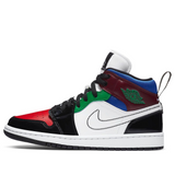 Air Jordan 1 Mid SE 'Black White Multi-Color Women's