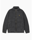 Men's Grey Lyle & Scott Faded Funnelled Puffer Jacket