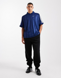 Nike striped polo top in navy