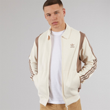 adidas Originals Mens Adicolor Panel Track Top Wonder White/Trace Brown Wonder White / Trace