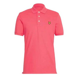 Lyle & Scott Mens Plain Logo Polo Shirt / Electric Pink