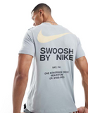 Nike Club Swoosh graphic t-shirt in light grey