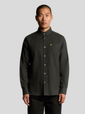 Lyle & Scott Grey Plain Flannel Shirt