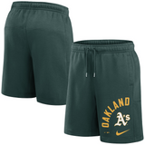 Men's Oakland Athletics Nike Green Arched Kicker Fleece Shorts