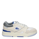 Lacoste Men's White/Blue Lineshot Leather Trainers