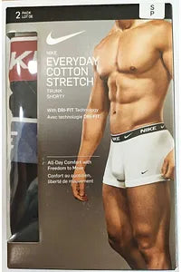 Nike Everyday Cotton Stretch Trunk 2 Pieces Men's Black Boxers