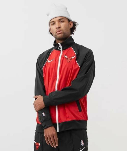 NikeNBA Chicago Bulls JACKET Set with Elastic University Red / Black
