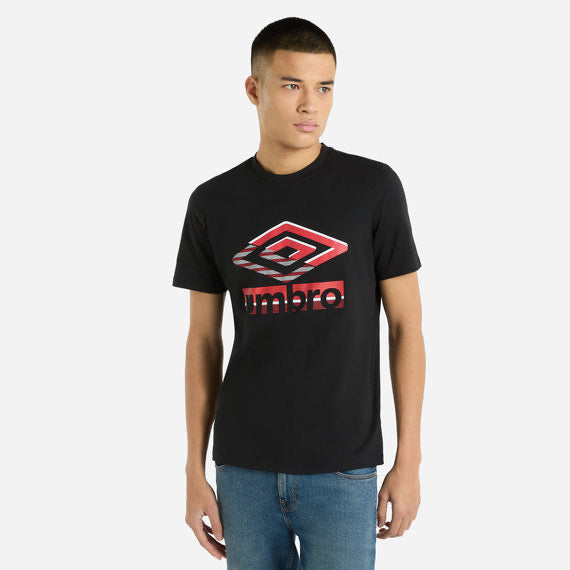 Umbro Mens Active Style Small Logo Taped Tee