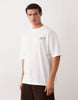 ASOS DESIGN - T-shirt oversize à imprimé fleurs - Blanc.