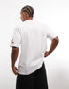 ASOS DESIGN relaxed t-shirt with front graphic in white.
