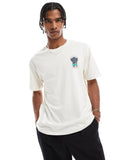 Jack & Jones oversized t-shirt with lake back print in cream.