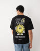 Jack & Jones oversized t-shirt with sunshine backprint in black.