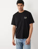 Jack & Jones oversized t-shirt with sunshine backprint in black.