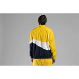 Nike Zipper Knitted Colorblock Sports Windproof Jacket Yellow