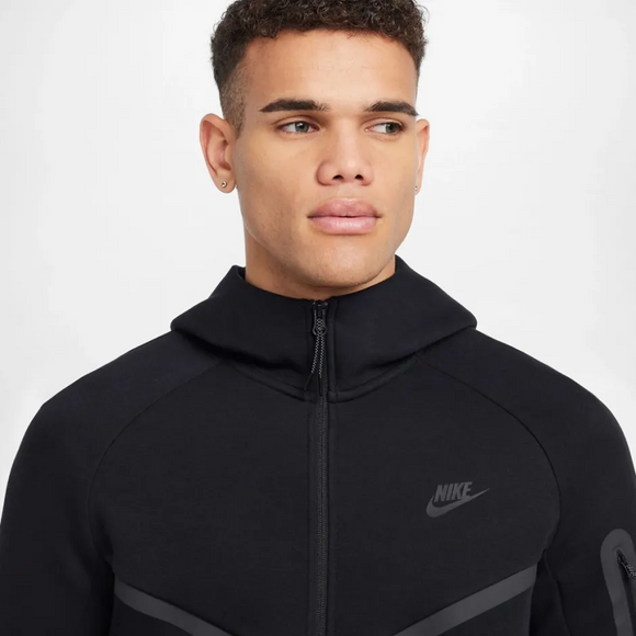 NIKE M NK TCH FLC FZ WR HOODIE Black