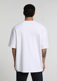T-shirt À Manches Courtes Blanc Oversize Fit Droit Homme
