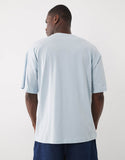 Selected oversized t-shirt with Amalfi print in blue.