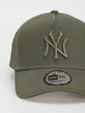 New Era New York Yankees 9FORTY Olive Khaki Trucker Cap