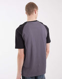 adidas Originals chest stripe t-shirt in grey and black.
