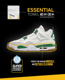 Crep Protect Shoe Cleaner Microfibre Cloth - Premium Sneaker Cleaning for Midsole, Outsole, and Uppers - 2 Sizes in Pack