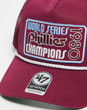 47 Brand World Series patch detail trucker cap in burgundy