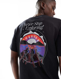 The North Face Never Stop unisex backprint t-shirt in black