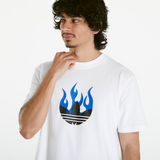 adidas Flames Logo Tee White